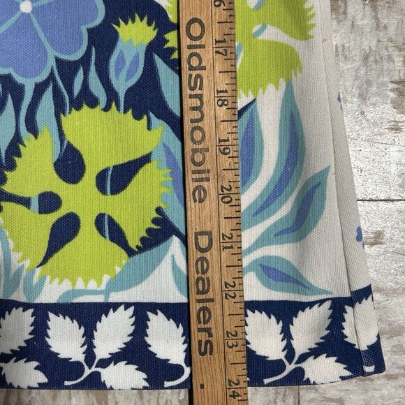 70s Boho White Button Down Shirt w/Floral Print Trim Collared - Small‎ - Picture 5 of 9